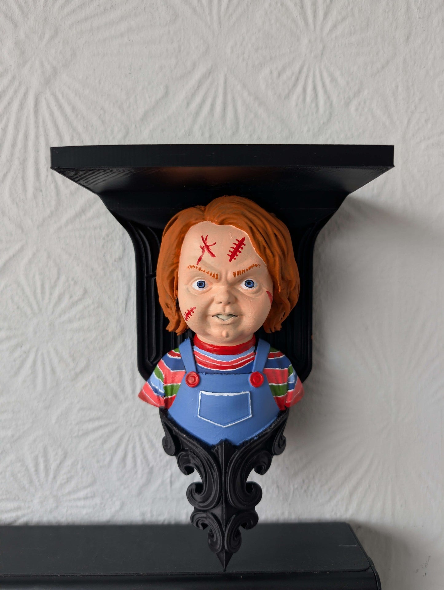 Chucky Horror Wall Shelf – Hand-Painted Gothic Display Shelf | Horror Decor | Unique Statement Piece