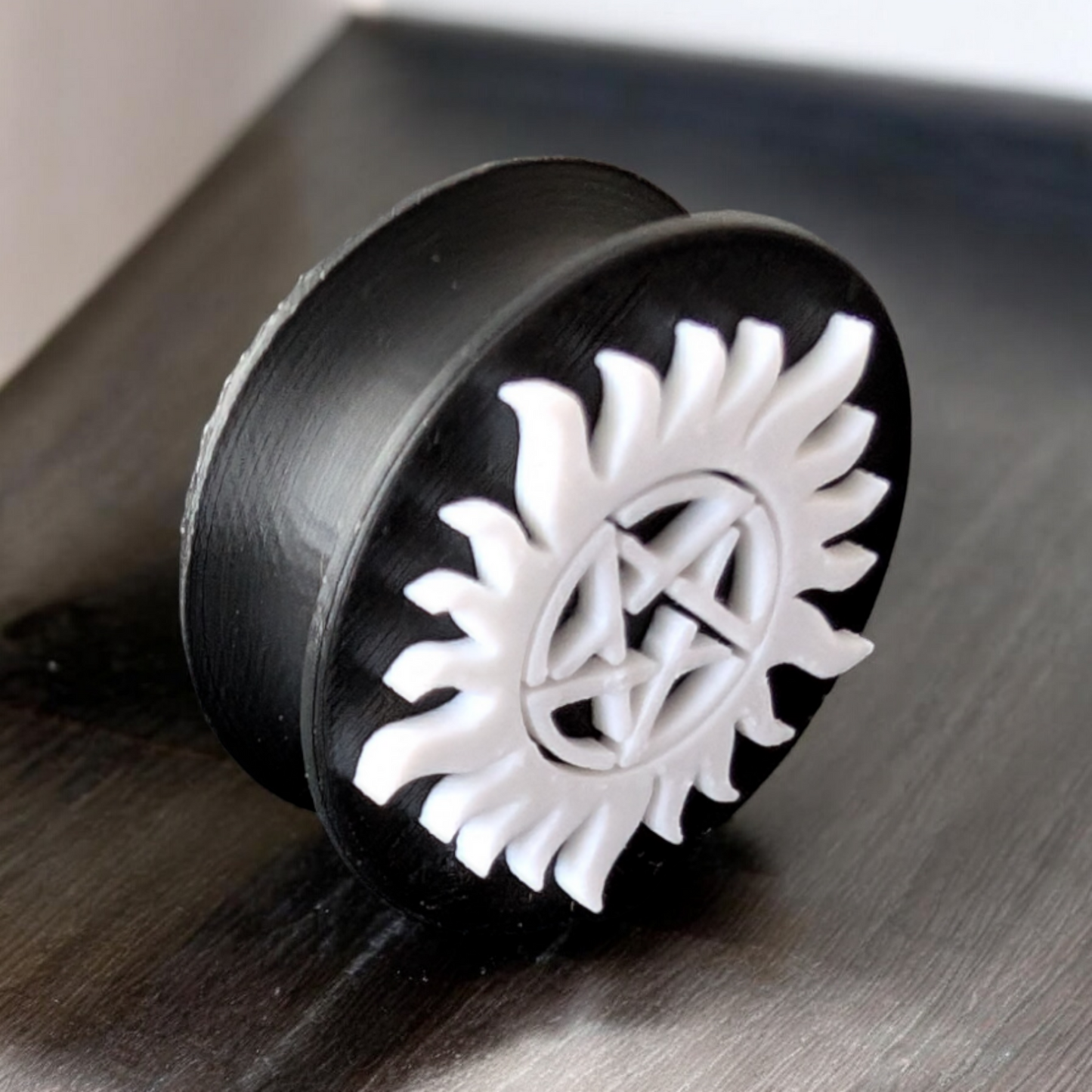 Supernatural Anti Possession Symbol ear Tunnels/Gauges, Ear jewellery