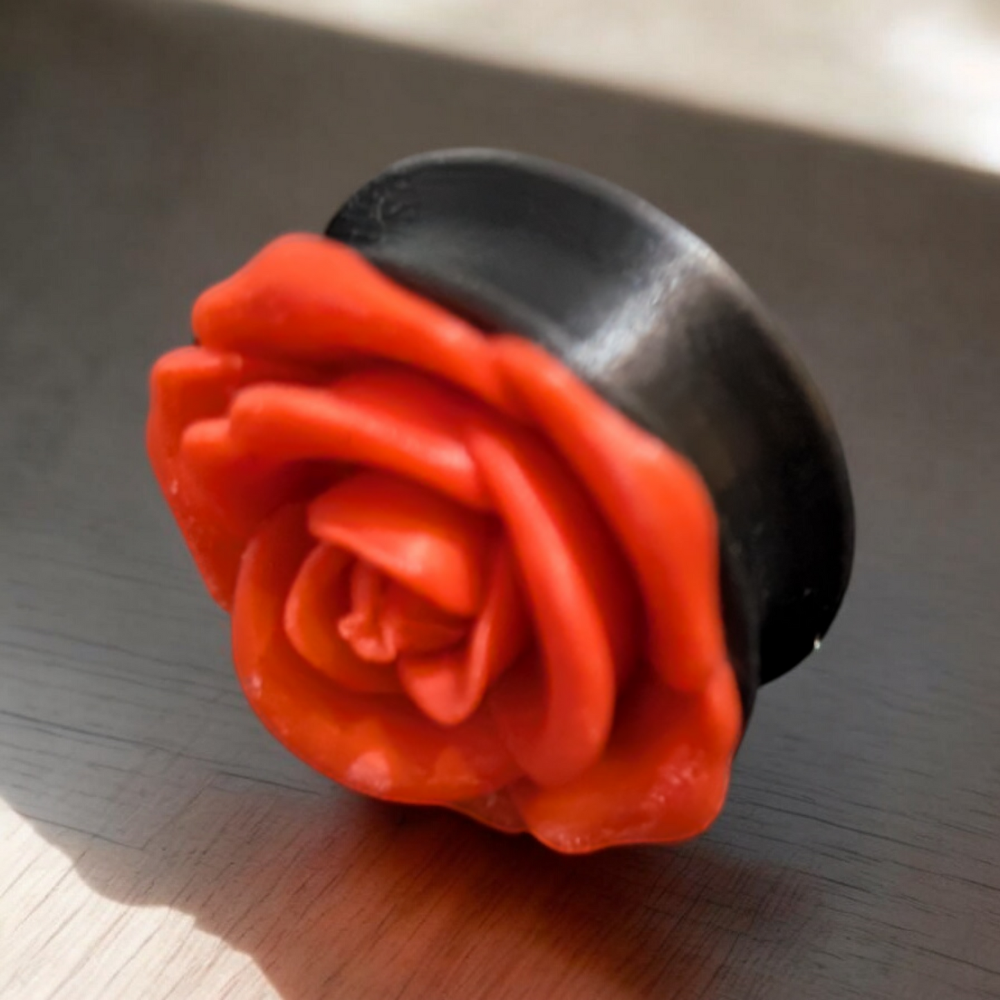Rose bud ear Tunnels/Gauges, Ear jewellery