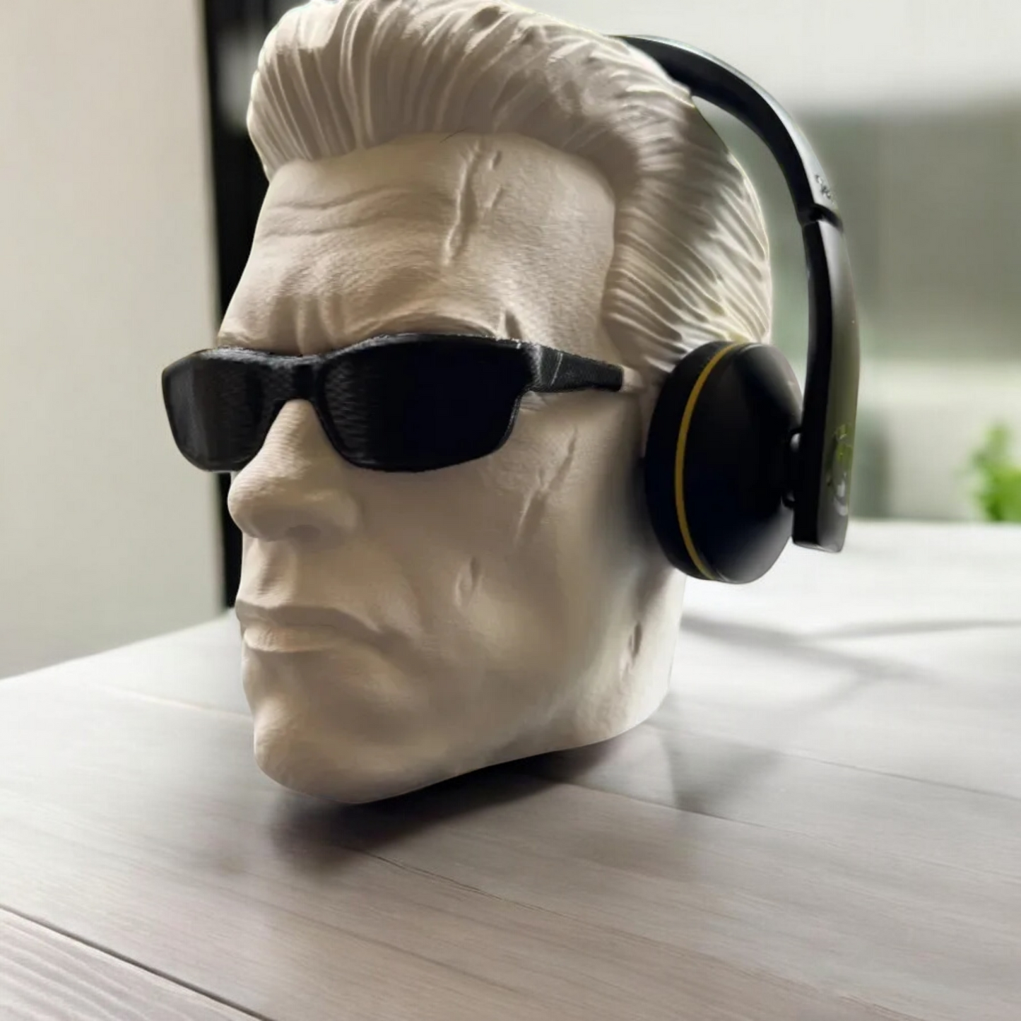 Arnie Terminator inspired Headphone holder/stand