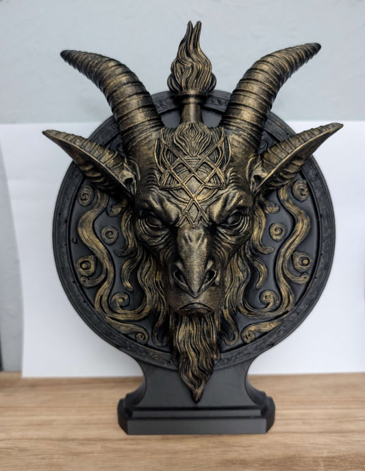 Baphomet display stand - 3D effect - gothic home décor - horror décor