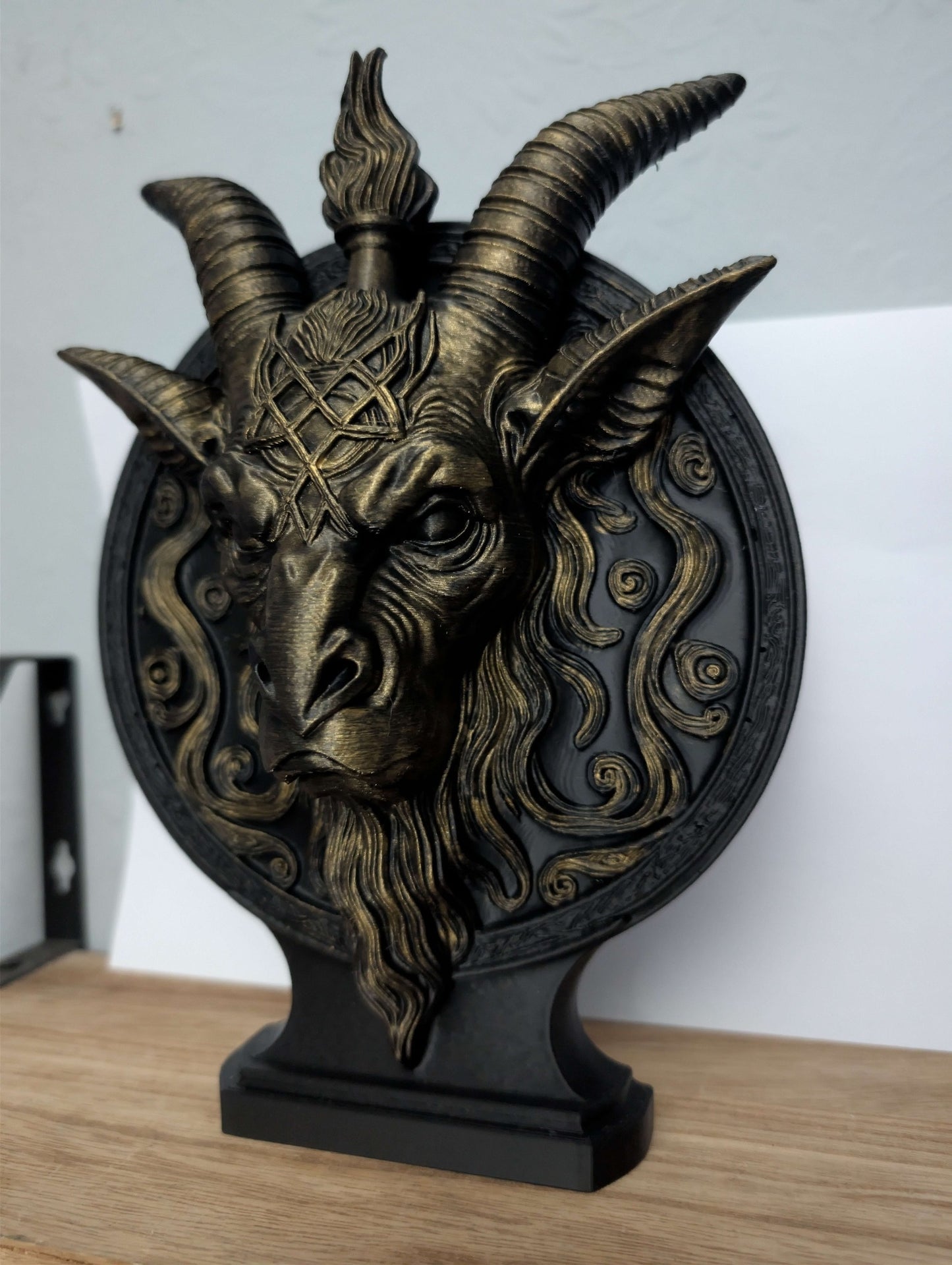 Baphomet display stand - 3D effect - gothic home décor - horror décor