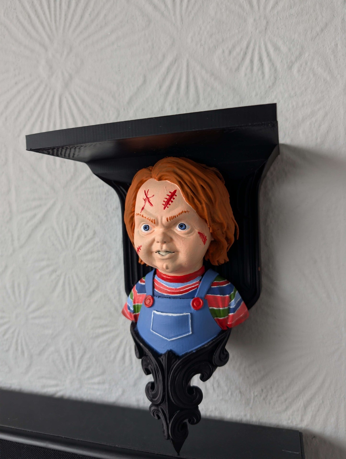 Chucky Horror Wall Shelf – Hand-Painted Gothic Display Shelf | Horror Decor | Unique Statement Piece