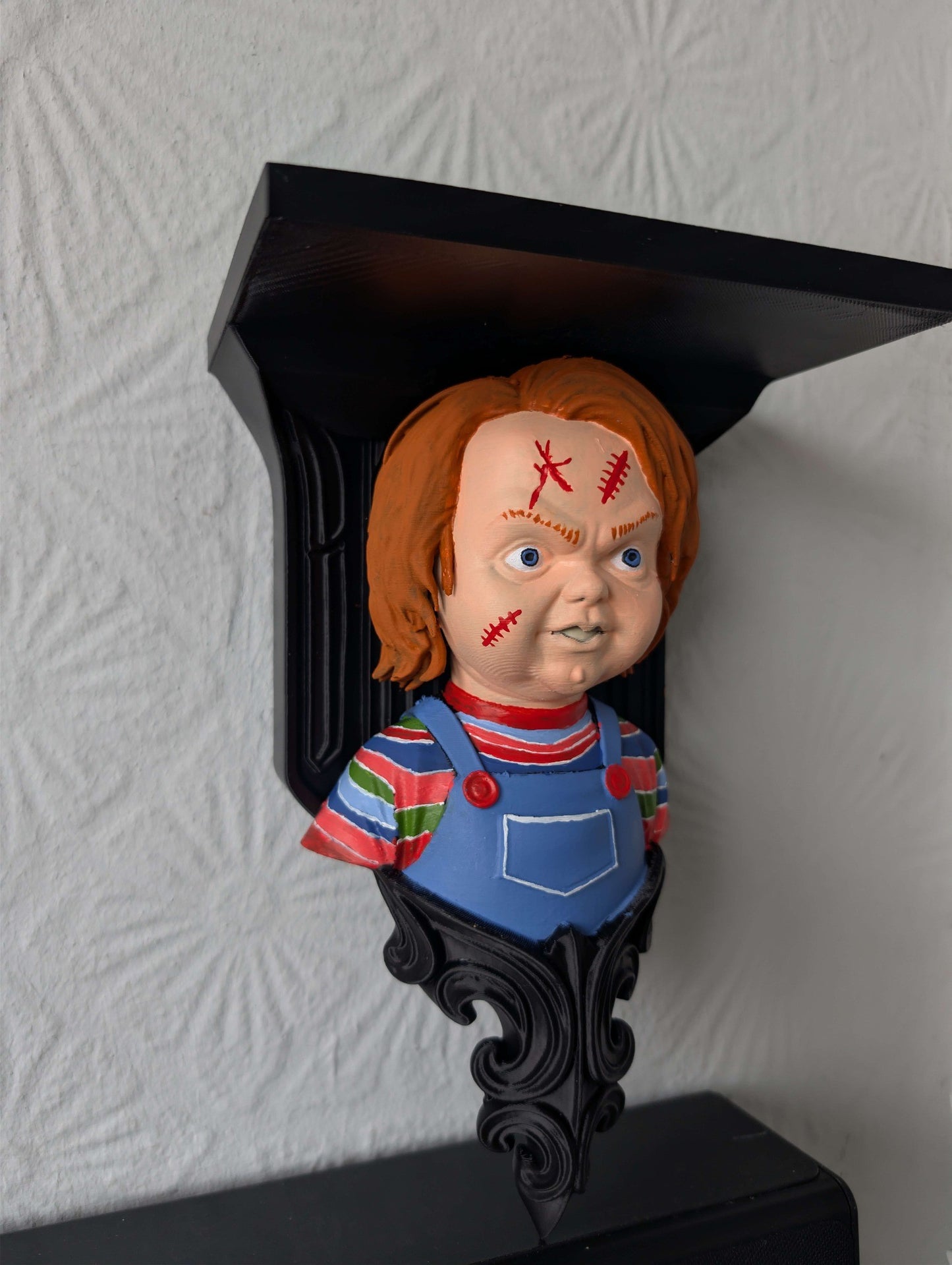 Chucky Horror Wall Shelf – Hand-Painted Gothic Display Shelf | Horror Decor | Unique Statement Piece