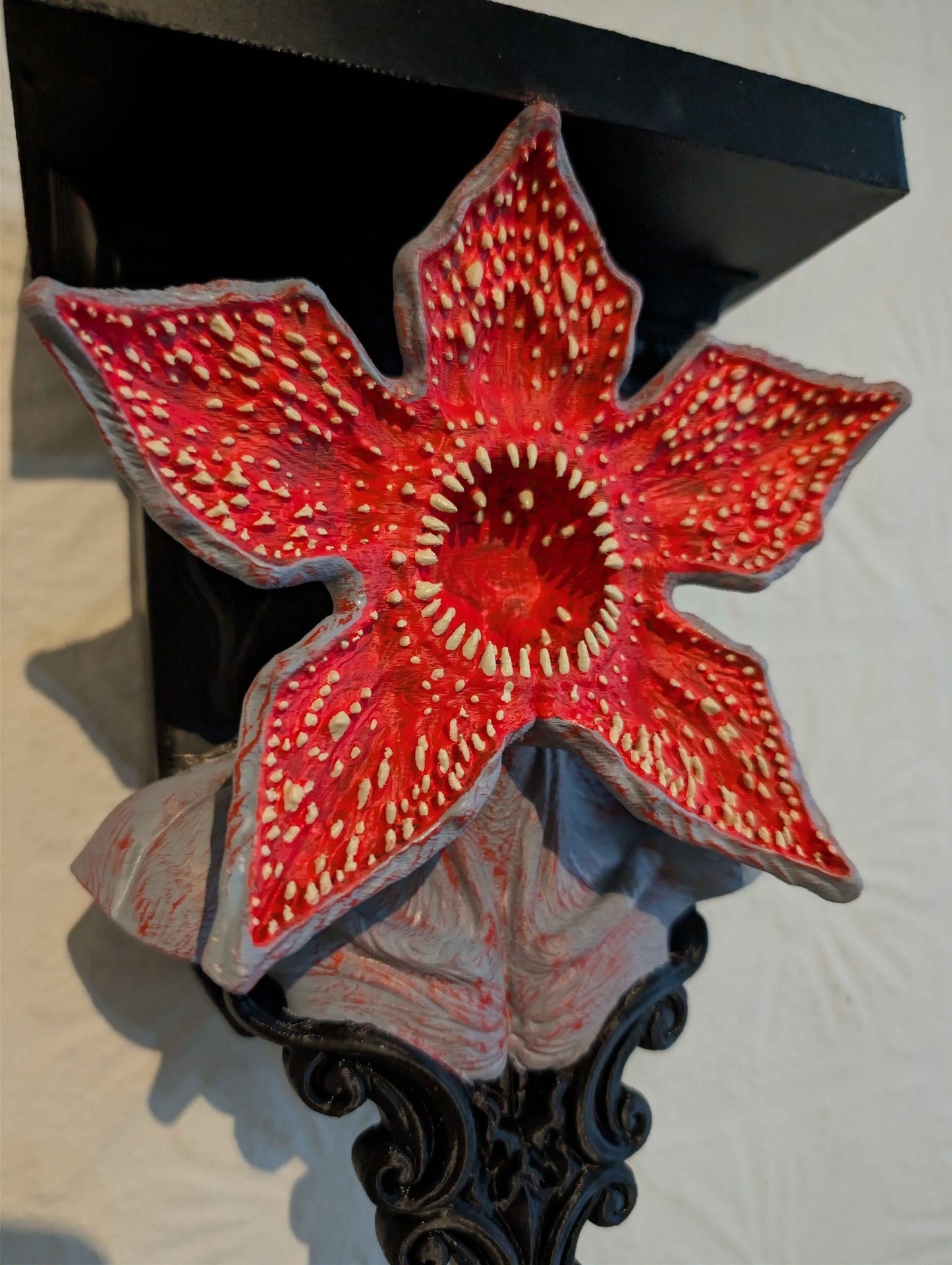 Demogorgon Inspired Horror Wall Shelf | Hand Painted Gothic Home Decor | Monster Collectible Display Shelf
