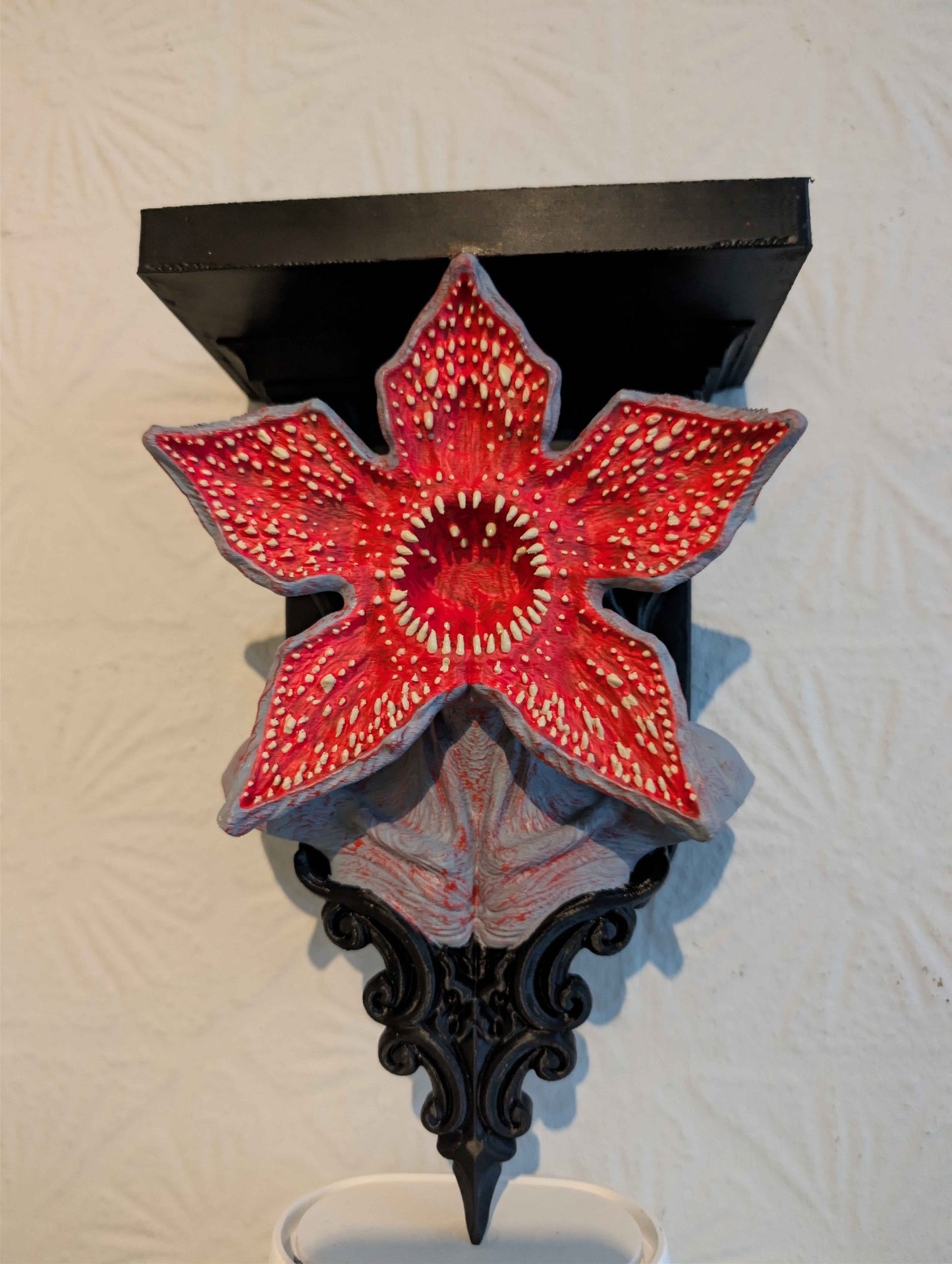 Demogorgon Inspired Horror Wall Shelf | Hand Painted Gothic Home Decor | Monster Collectible Display Shelf