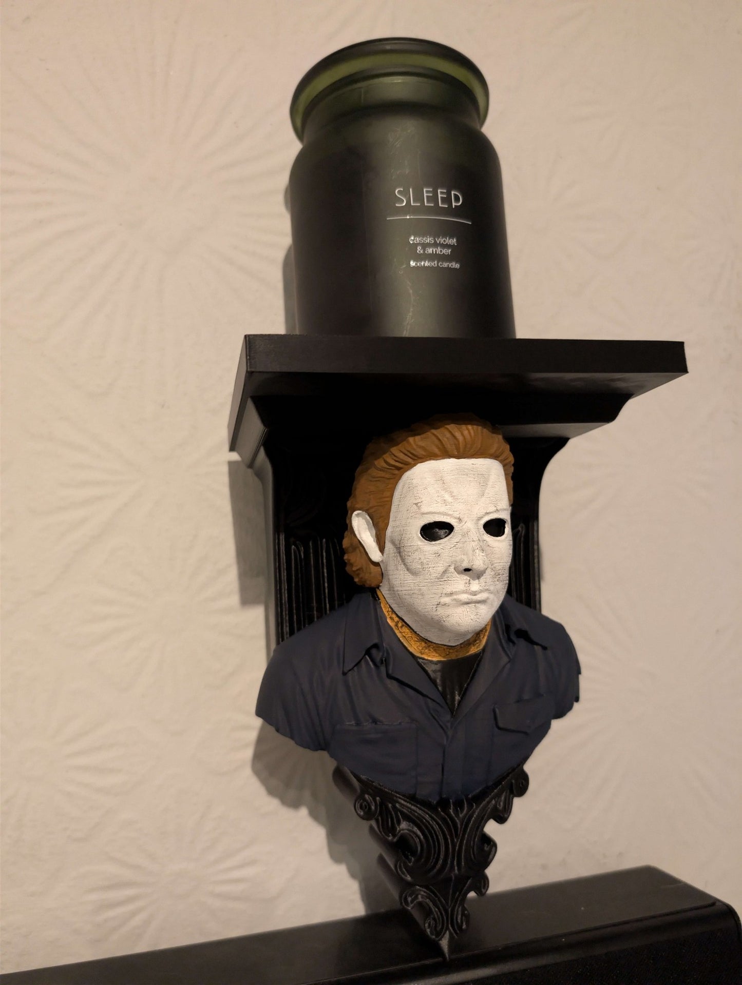 Michael Myers Wall Shelf - Horror Decor Bust - Gothic Shelf - Halloween inspired
